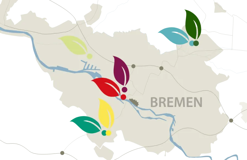 Anfahrtskarte ÖkoNet in Bremen